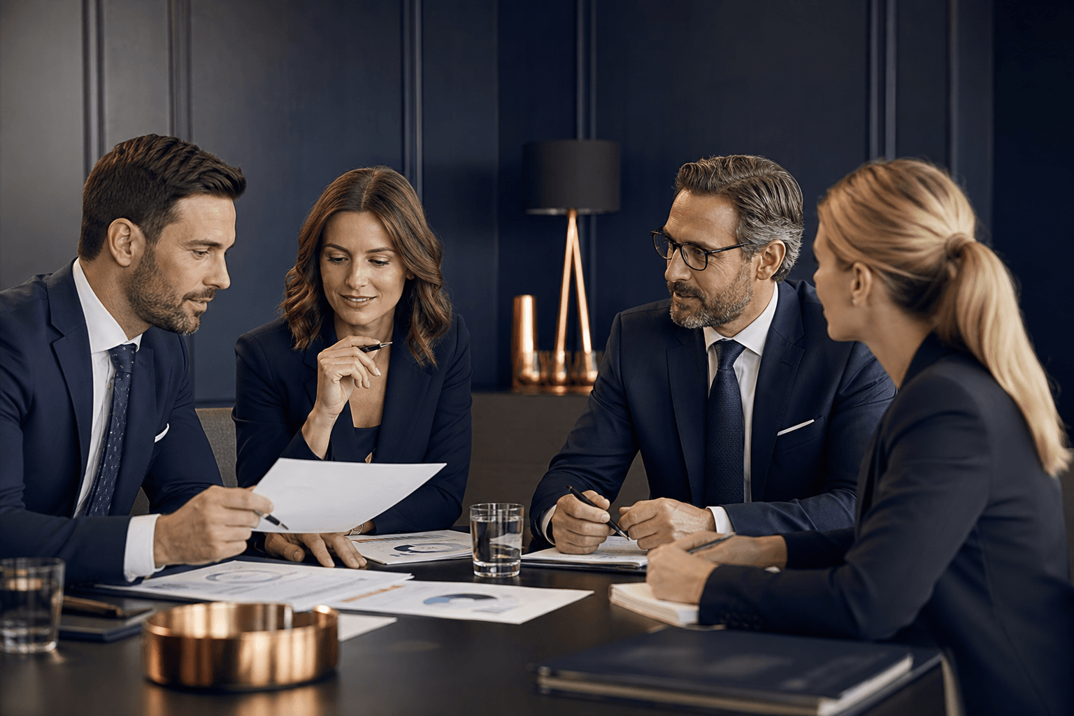 Professional advisory meeting scene